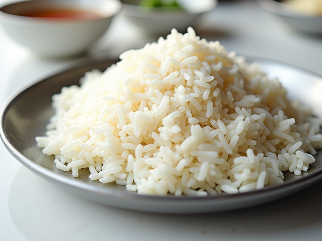 White jasmine rice grains